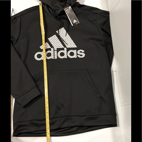NWT Adidas black w/white Graphic BOS TI drawstring HOODIE SWEATSHIRT MensSize XL - Picture 7 of 11
